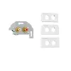 Kindermann Konnect Design Click μονάδα υποδοχών ήχου 2x RCA L/R, γκρι/λευκό (7456000410)