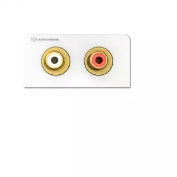 Kindermann Konnect Design Click μονάδα υποδοχών ήχου 2x RCA L/R, γκρι/λευκό (7456000410)