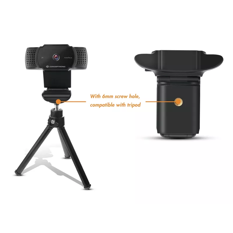 Conceptronic AMDIS 2K Super HD webcam αυτόματης εστίασης με μικρόφωνο