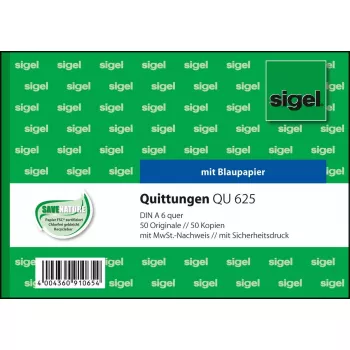 Business Form Sigel QU625 πράσινο A6 100 φύλλα