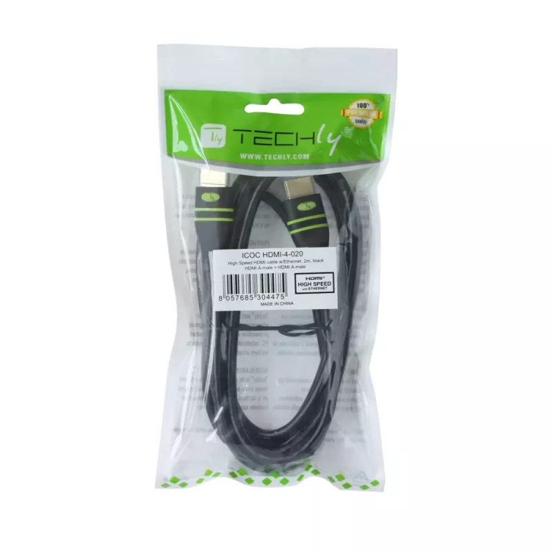 Techly 5m Καλώδιο High-Speed-HDMI με Ethernet A/A M/M Ferrit ICOC HDMI-FR-050