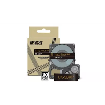 Μελανοταινία εκτυπωτή ετικετών Epson LK-5BKP Μαύρο Χρυσό 1,8 cm