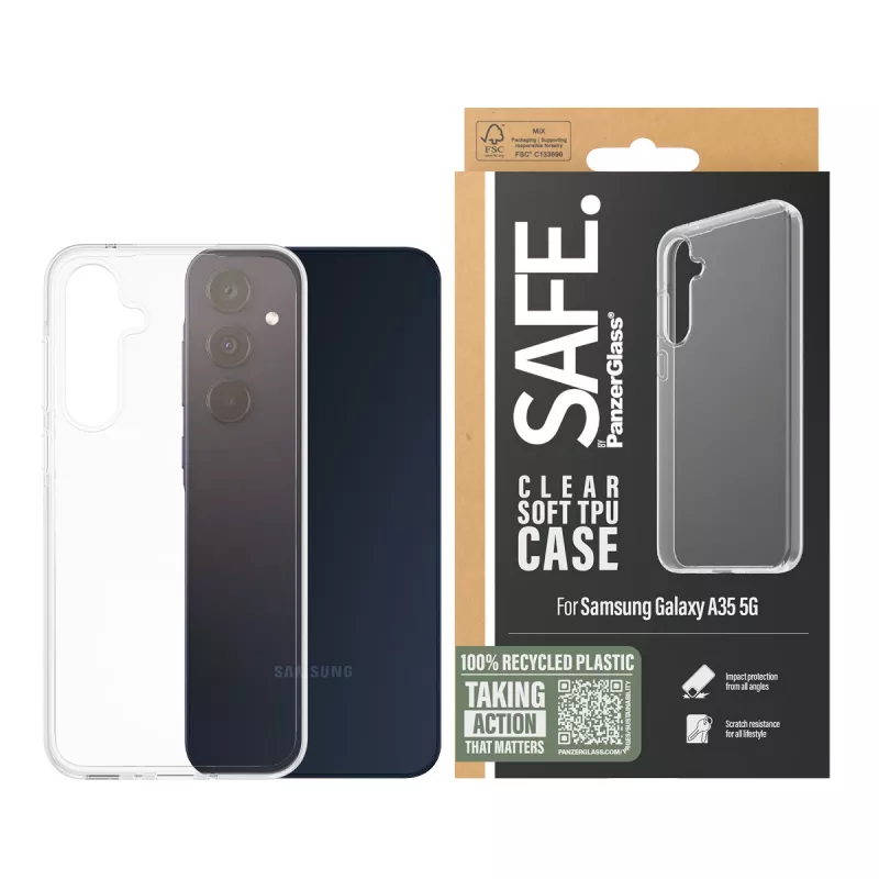 PanzerGlass SAFE. by ® Θήκη TPU Samsung Galaxy A35 5G | Διαφανές