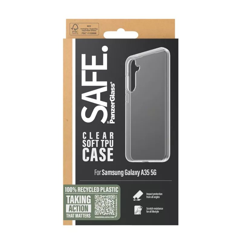 PanzerGlass SAFE. by ® Θήκη TPU Samsung Galaxy A35 5G | Διαφανές