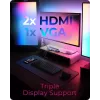 ICY BOX IB-DK4062-CPD Ενσύρματο USB 3.2 Gen 1 (3.1 Gen 1) Type-C Ανθρακί