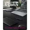 ICY BOX IB-DK4062-CPD Ενσύρματο USB 3.2 Gen 1 (3.1 Gen 1) Type-C Ανθρακί