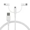 dbramante1928 re-charge - καλώδιο 3 σε 1 – USB-A σε USB-A, C & Lightning - λευκό
