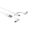 dbramante1928 re-charge - καλώδιο 3 σε 1 – USB-A σε USB-A, C & Lightning - λευκό