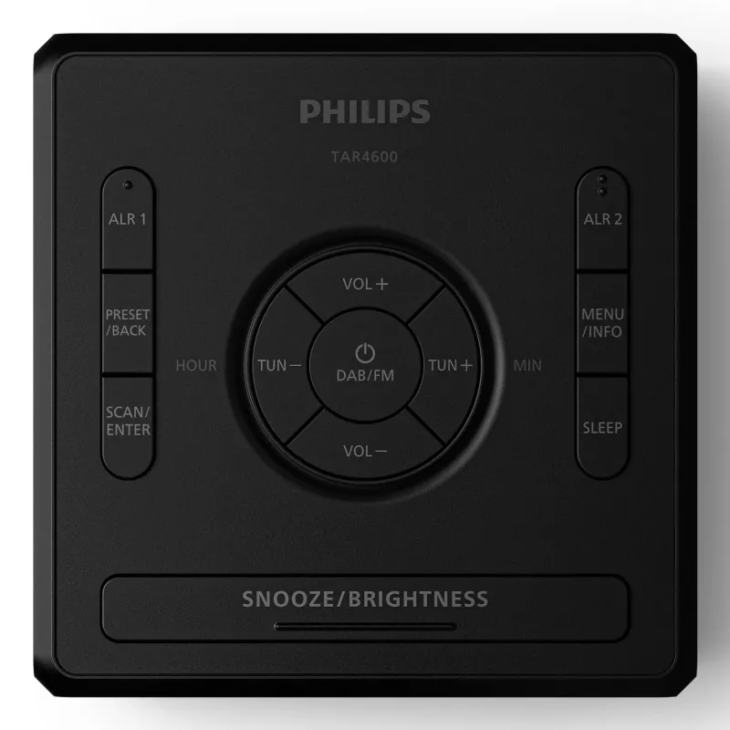 Ψηφιακό ξυπνητήρι Philips TAR4600/10 Μαύρο LCD AC/Μπαταρία