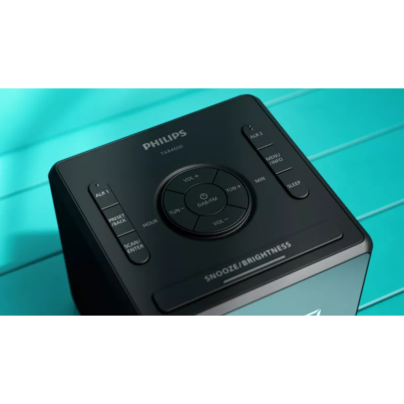 Ψηφιακό ξυπνητήρι Philips TAR4600/10 Μαύρο LCD AC/Μπαταρία