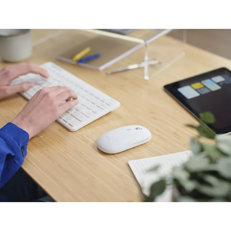Σετ πληκτρολογίου-ποντικιού TRUST Lyra Mini Wireless QWERTZ (RF + Bluetooth) Λευκό, γερμανικό layout
