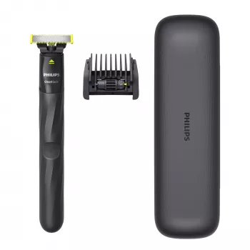 Philips Norelco OneBlade QP1424/65 Ξυριστική μηχανή με πλέγμα Μαύρο Γκρι