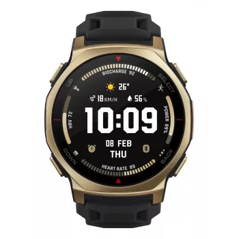 Amazfit T-rex 3 Pro 3,35 cm (1,32 inch) AMOLED 44 mm Ψηφιακό 466 x 466 pixel Οθόνη αφής Χρυσό Wi-Fi GPS (Δορυφόρος)