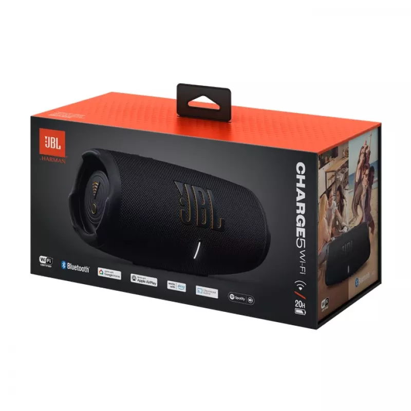 JBL Charge 5 Wi-Fi Στερεοφωνικό φορητό ηχείο μαύρο 40 W