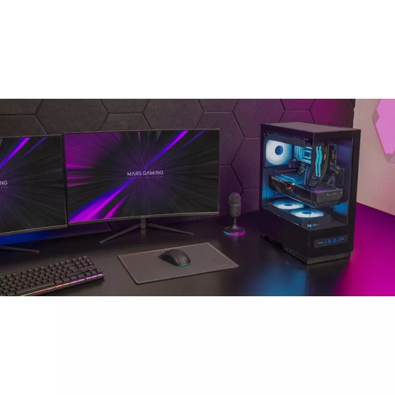 Κουτί PC TACENS MARS MC-PULSAR LCD ATX Midi Tower, tempered glass, Front-LCD, USB-C, υποστηρίζει GPU 33,2 cm