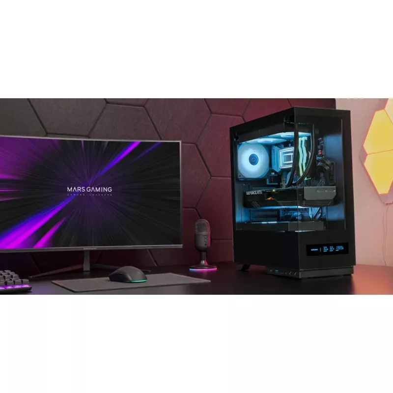 Κουτί PC TACENS MARS MC-PULSAR LCD ATX Midi Tower, tempered glass, Front-LCD, USB-C, υποστηρίζει GPU 33,2 cm