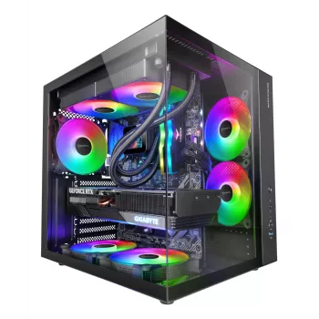 Κουτί PC TACENS Mars Gaming MCV-ONE Midi Tower – Μαύρο, ATX/Micro-ATX/Mini-ITX, tempered glass, υποστηρίζει ανεμιστήρες 120 mm