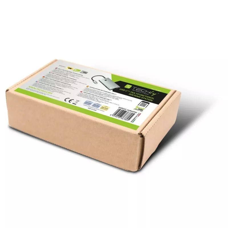 Techly IUSB32C-HUB6HPDI Hub διασύνδεσης USB 3.2 Gen 1 (3.1 Gen 1) Type-C 5000 Mbit/s Αλουμίνιο