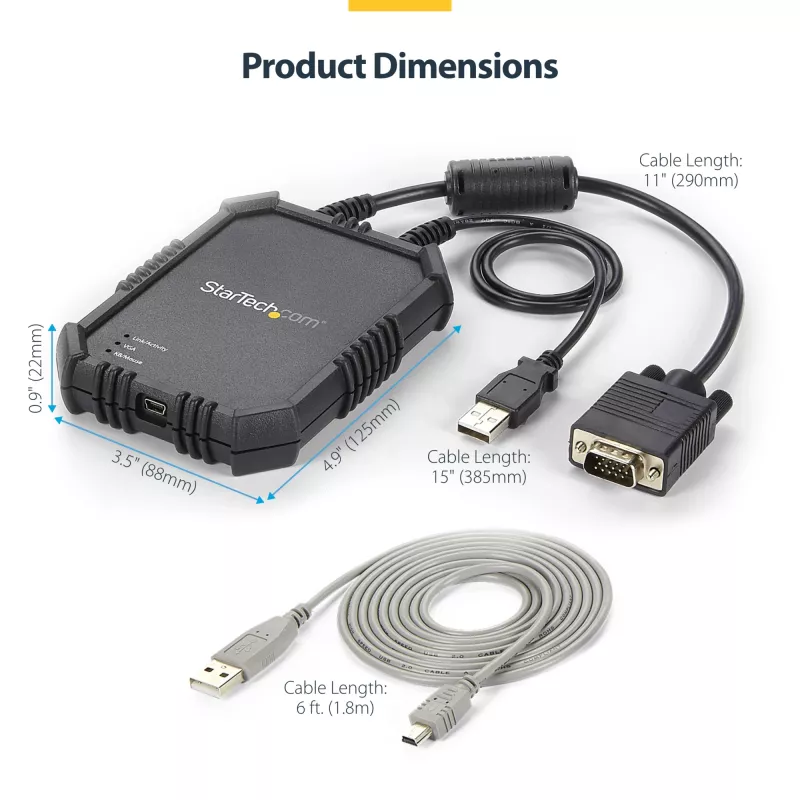 StarTech.com Κονσόλα KVM laptop-σε-server με ανθεκτικό περίβλημα
