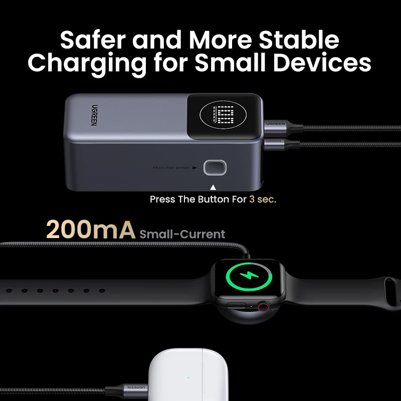Φορητό powerbank Ugreen 12000mAh 100W γρήγορη φόρτιση