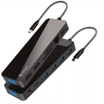 Dock φορητού υπολογιστή eSTUFF GLB235470 USB Power Delivery 100W Ethernet 1000Mbit/s