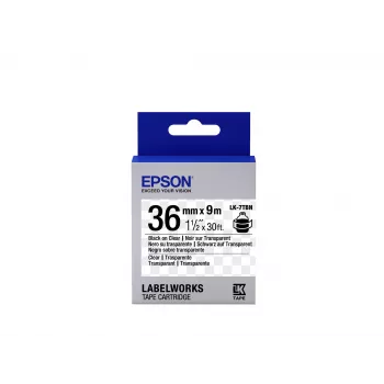 Epson Κασέτα ετικετών Διαφανής LK-7TBN Μαύρο/Διαφανές 36 mm (9 m)