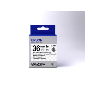 Epson Κασέτα ετικετών Διαφανής LK-7TBN Μαύρο/Διαφανές 36 mm (9 m)