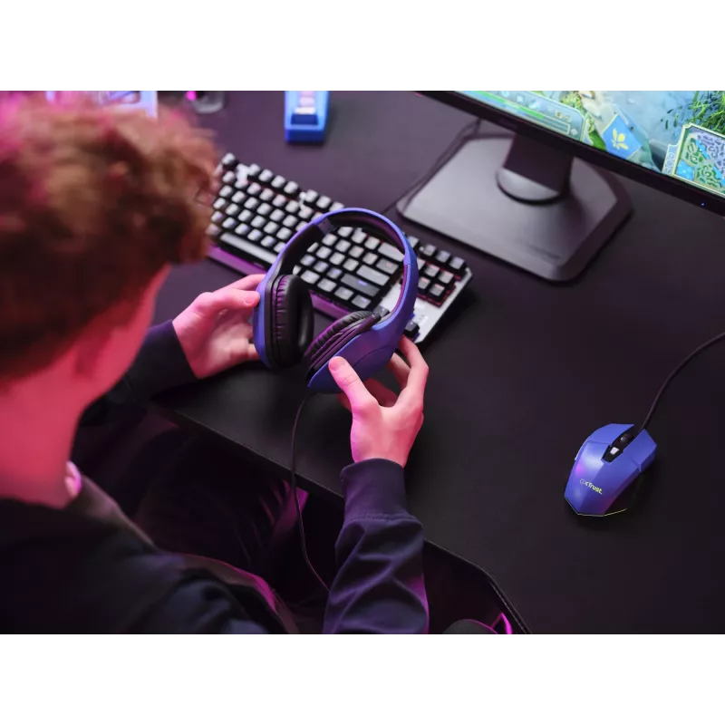 Trust GXT 415B Zirox Ακουστικά Ενσύρματα Head-band Gaming Μπλε