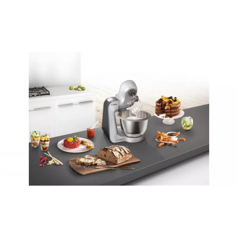 Bosch MUM59S81DE Κουζινομηχανή 1000 W 3,9 L Μαύρο, Ανοξείδωτο ατσάλι