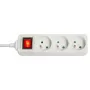 Lindy 73124 Επέκταση τροφοδοσίας 3 υποδοχές AC Εσωτερικού χώρου Λευκό
