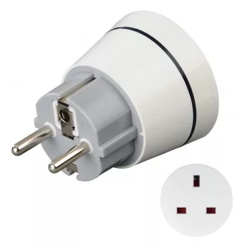 Hama 00223452 Μετασχηματιστής ταξιδιού Type F Type G (UK) Λευκό