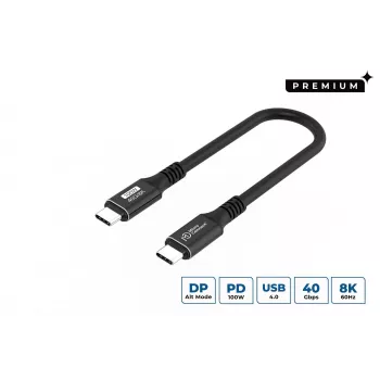 Microconnect USB4CC015 Καλώδιο USB USB4 Gen 3x2 0,15 m USB-C Μαύρο