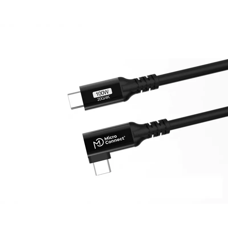 Καλώδιο USB-C σε USB-C MicroConnect USB3.2CC015-A, USB 3.2 Gen 2x2, 20 Gbit/s, 0,15 m, μαύρο