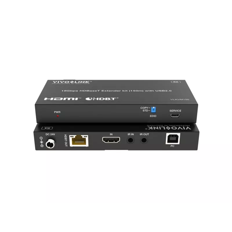 KVM-Kit VivoLink VLKVM150 Επεκτατής KVM HDBaseT 18Gbps, εμβέλεια έως 150 m