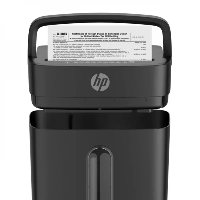 HP One Shred 6CC Καταστροφέας εγγράφων τεμαχισμός σωματιδίων 68 dB Μαύρο