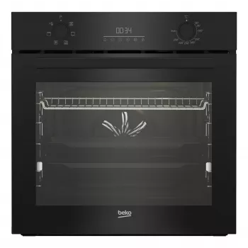Εντοιχιζόμενος ηλεκτρικός φούρνος BEKO BBIE123001BD — 72 L, 2400 W, ένδειξη LED, βυθιζόμενα κουμπιά, αυτοκαθαρισμός με ατμό, μαύρος