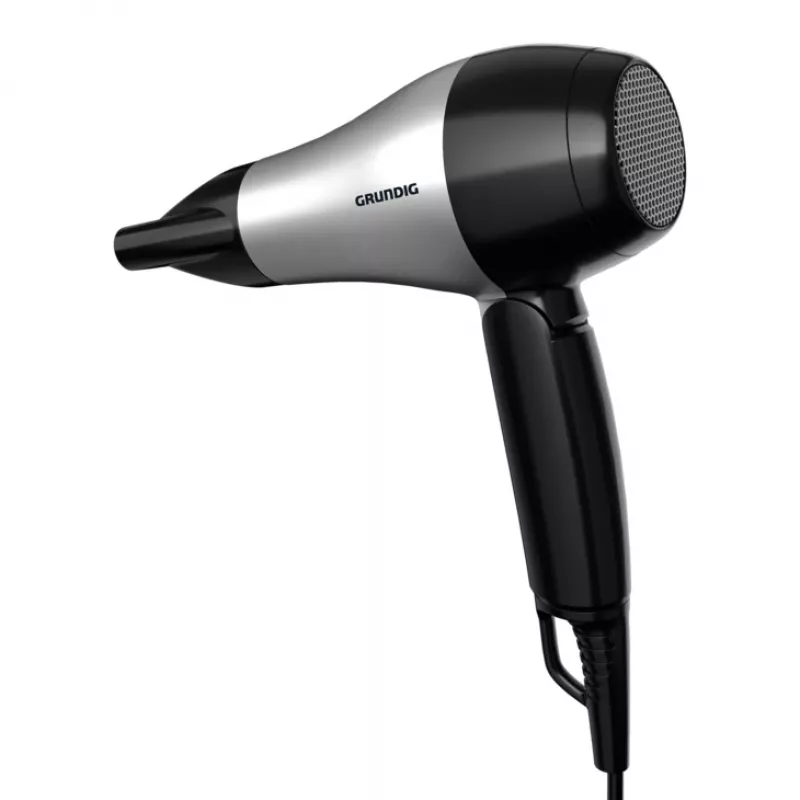 Grundig HD 2200 Στεγνωτήρας μαλλιών 1200 W Μαύρο, Ασημί