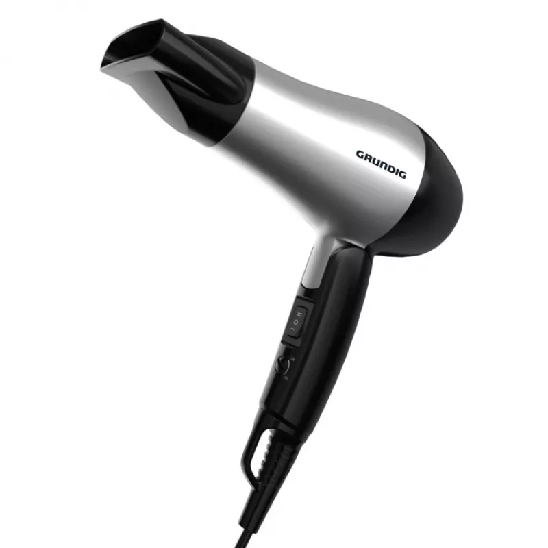 Grundig HD 2200 Στεγνωτήρας μαλλιών 1200 W Μαύρο, Ασημί