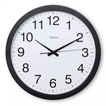 Hama Aruba Ρολόι Quartz Στρογγυλό Μαύρο, Λευκό