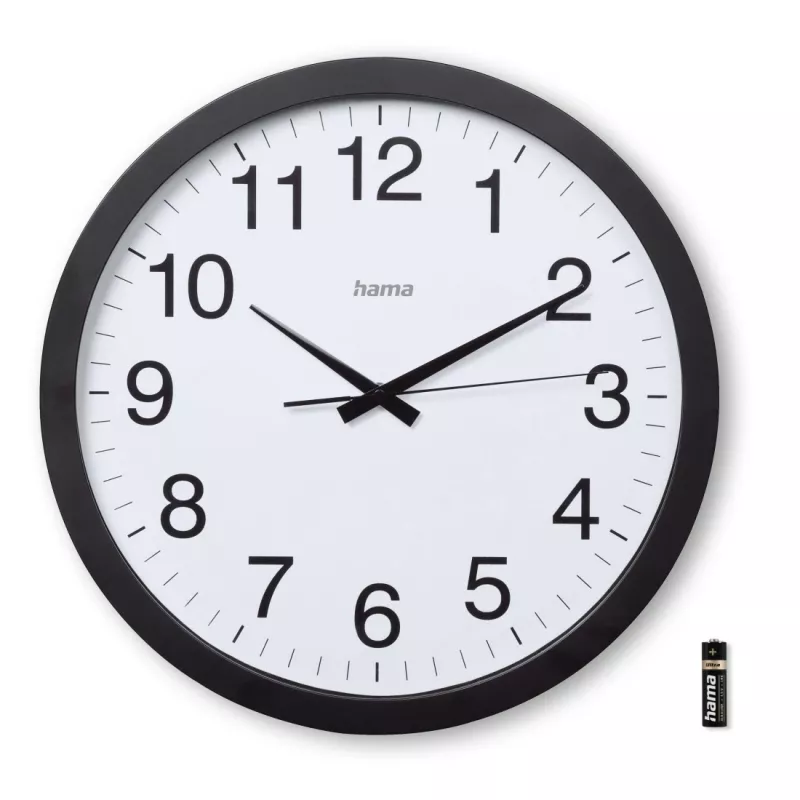 Hama Aruba Ρολόι Quartz Στρογγυλό Μαύρο, Λευκό