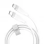 Καλώδιο φόρτισης/δεδομένων USB-C σε USB-C j5create JUCX17W, 60W, υγρό σιλικόνης, 1,8 m, λευκό