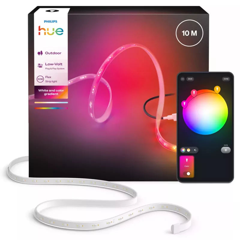 Philips Hue Flux Gradient Smart LED Strip Light, 30W, Bluetooth και Zigbee
