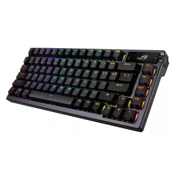 Ασύρματο Μηχανικό Πληκτρολόγιο ASUS ROG Azoth μαύρο — Μοντέλο 90MP0316-BKUA01, οπίσθιος φωτισμός RGB