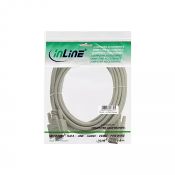 Καλώδιο VGA InLine 17732 15 HD βύσμα αρσενικό υποδοχή θηλυκή μπεζ 2 m