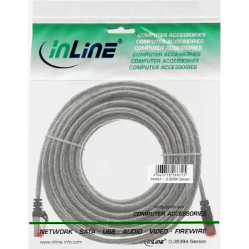 Καλώδιο Patch Ethernet InLine Cat6 S/FTP PiMF 250MHz PVC, RJ-45–RJ-45, χαλκός, διαφανές, 15 m