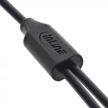 Καλώδιο φόρτισης InLine USB 2in1 Y, 1x USB-A βύσμα αρσενικό σε 2x USB-C βύσμα αρσενικό, μαύρο 0,5m