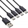 Καλώδιο φόρτισης InLine USB 4in1 Y, 1x USB-A βύσμα αρσενικό σε 4x USB-C βύσμα αρσενικό, μαύρο 0,5 m