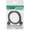 InLine Καλώδιο High Speed HDMI με Ethernet, AM/AM, ultra flat, μαύρο/χρυσό, 0,5 m