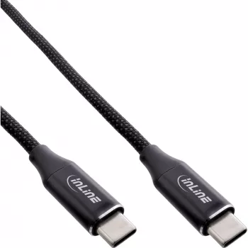 InLine Μαγνητικό καλώδιο USB-C, βύσμα/βύσμα USB-C, 100 W, μαύρο, 1 m