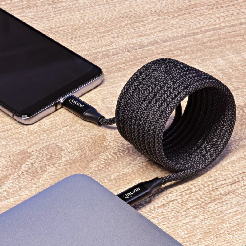 InLine Μαγνητικό καλώδιο USB-C, βύσμα/βύσμα USB-C, 100 W, μαύρο, 1 m